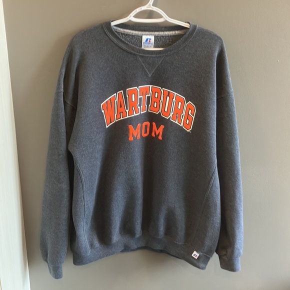 WARTBURG MOM Russell Athletic Iowa Long-sleeved Gray and Orange Sweater Size XL - Picture 4 of 13